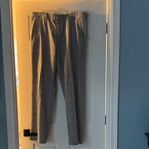 Gregory Men's Light Gray Plaid Pants